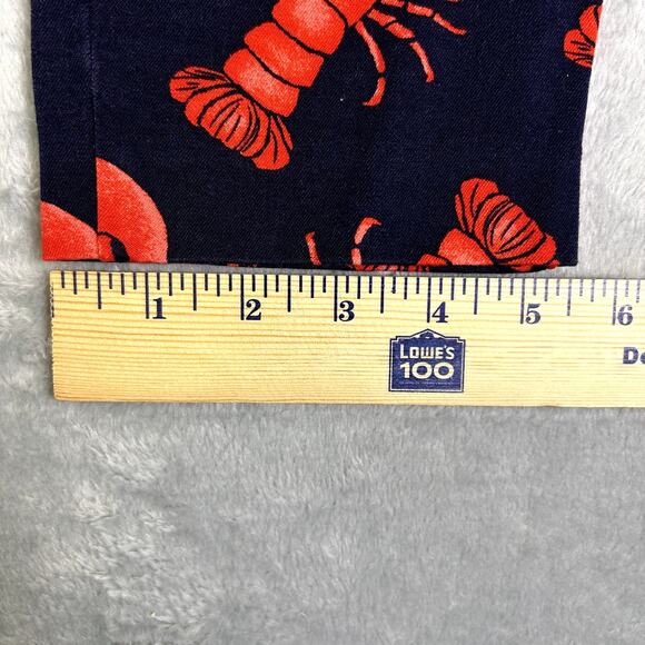 Old Navy Pixie Ankle Lobster Pants Women's 28 Navy Red Coastal Grandma - Picture 8 of 8